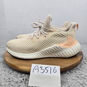 Adidas Mens Alphaboost Ecru Tint Glow Orange Low Top Athletic Running Shoe M8.5